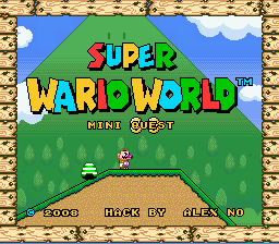 Super Wario World - Mini Quest Title Screen
